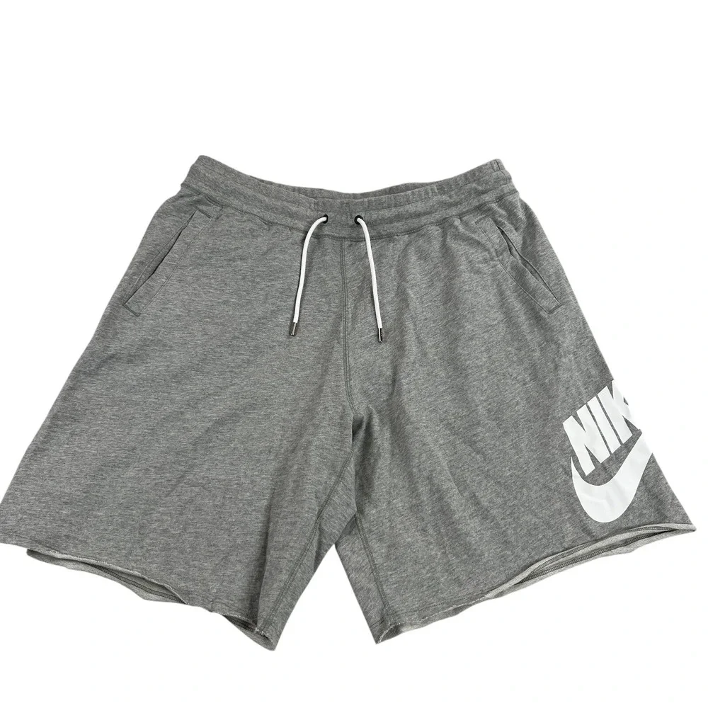 Nike Sportswear Alumni Shorts 2XL Grey French Terry Mens Fleece Athletic Sweat